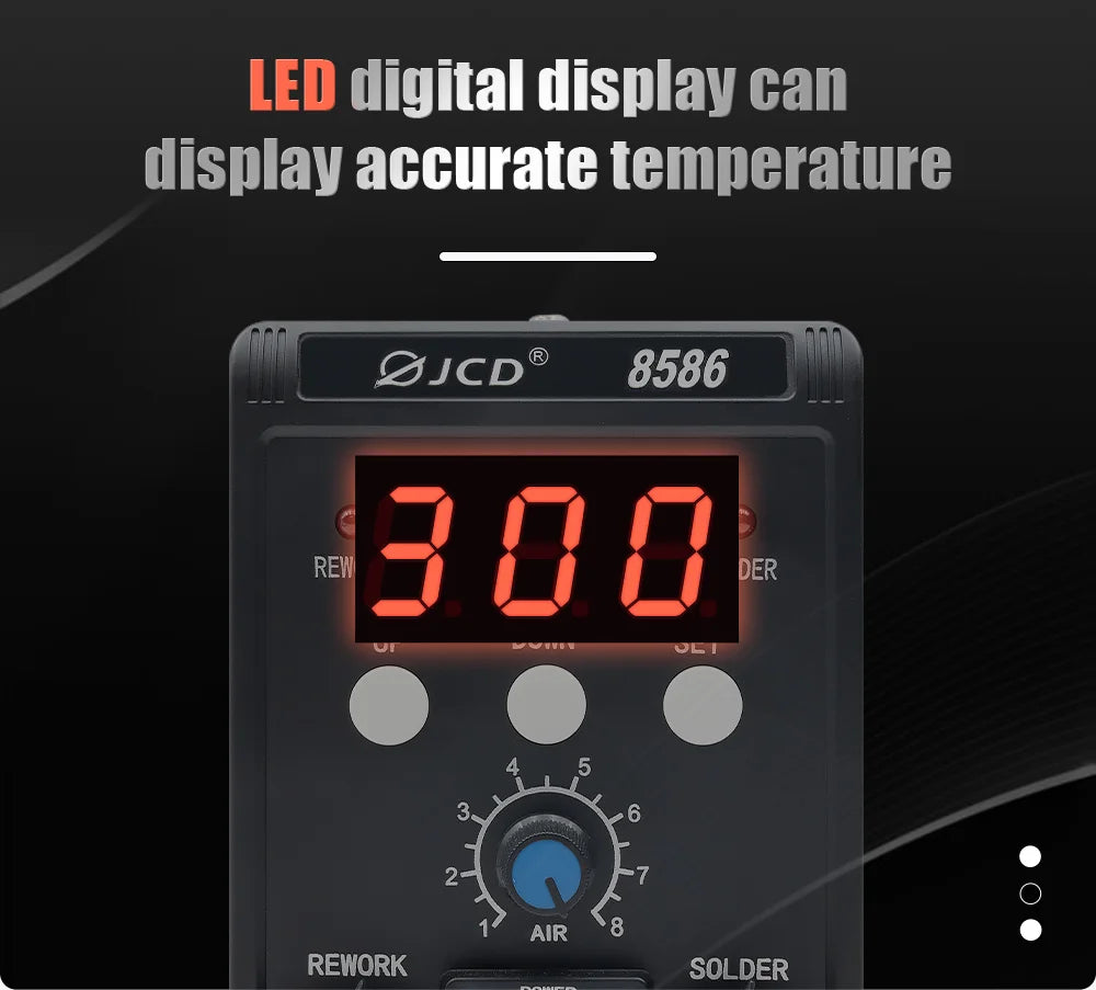 JCD 8586 Soldering Station 2 in 1 LCD Digital Display Weldin