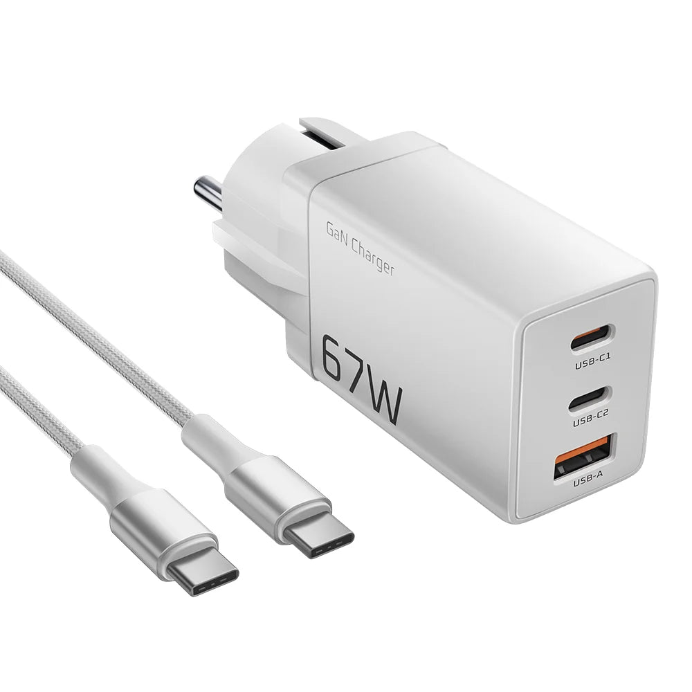 MOVESPEED 67W USB-C Charger Fast Charging 65W PD Type C PPS GaN Charger Adapter for iPhone 16 Pro MacBook Air Samsung S24 Huawei