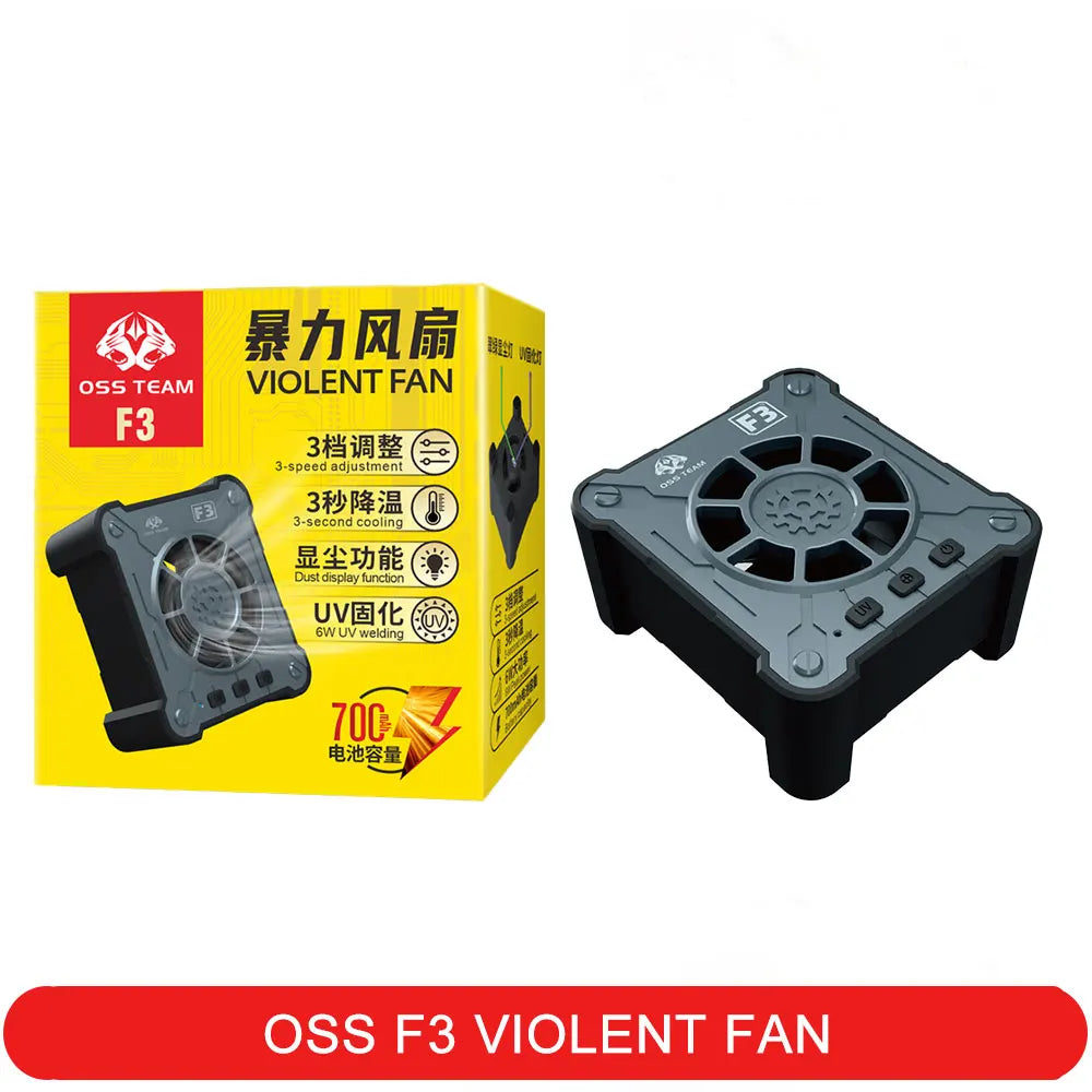 OSS F3 6W Cooling UV Curing Fan Fast Heat Dissipation Smoke 