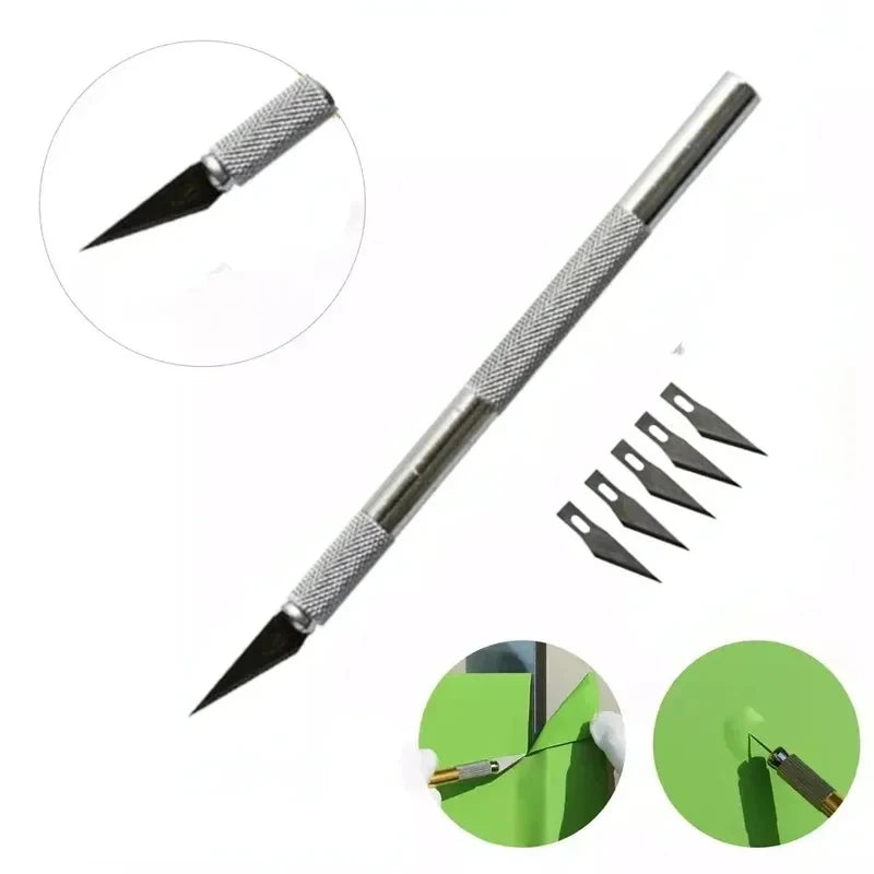1/2/3/4/5/6 Set Non-Slip Metal Scalpel Knife Tools Kit Cutte
