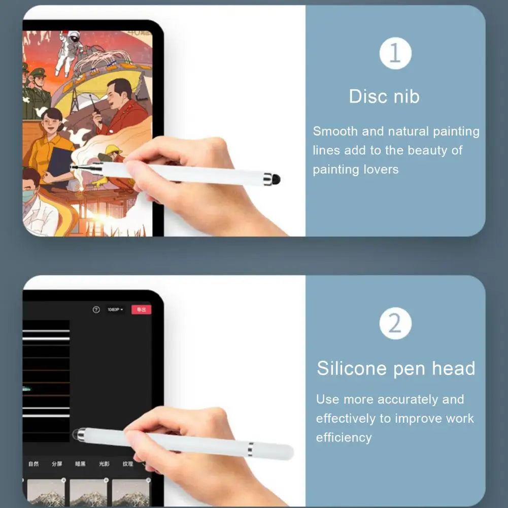 Universal Tablet Stylus Pen 2 in 1 Double Headed High Sensit