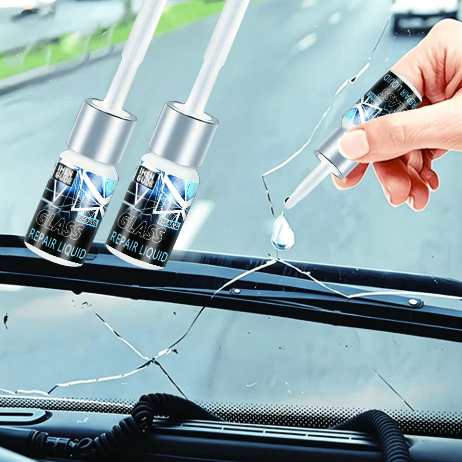 1/4 Piece Car Windshield Crack Repair Tool DIY Window Phone 