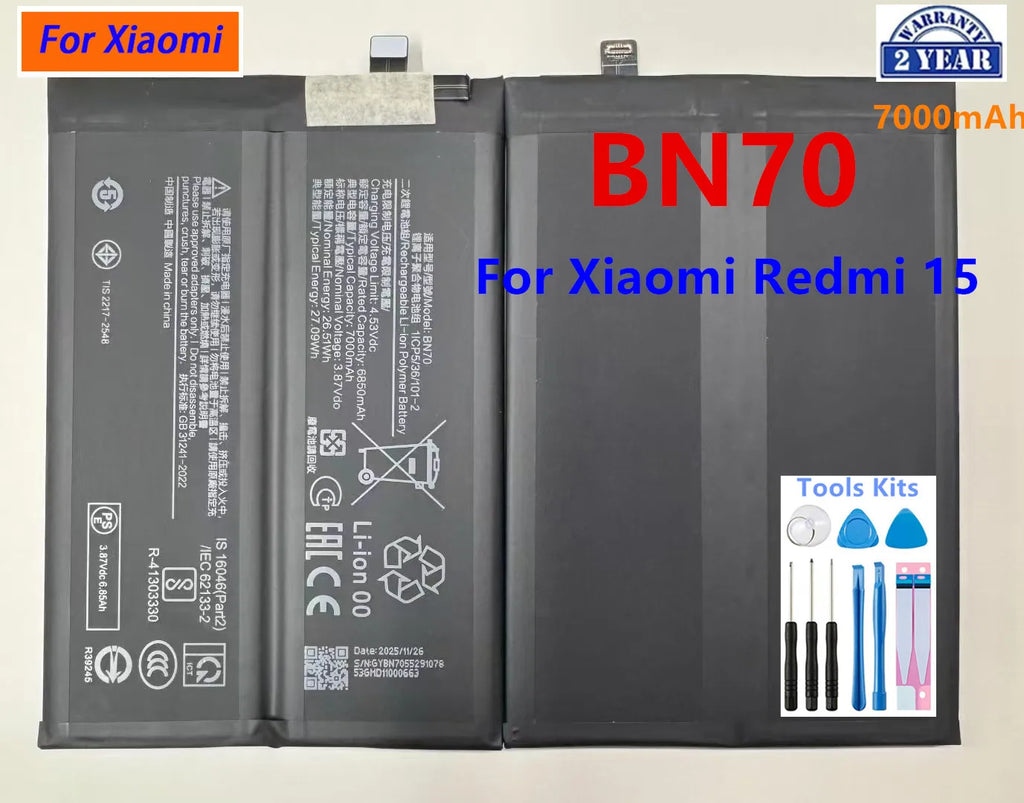 Brand New Battery BM5R BN5X BN68 BN70 For Xiaomi Redmi 12 5G