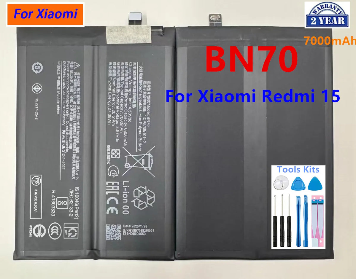 Brand New Battery BM5R BN5X BN68 BN70 For Xiaomi Redmi 12 5G
