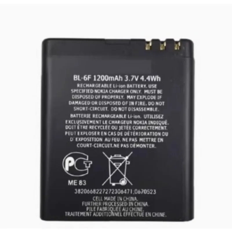 BL-6F Phone Replacement Battery for Nokia N78 N79 N95 6788 6
