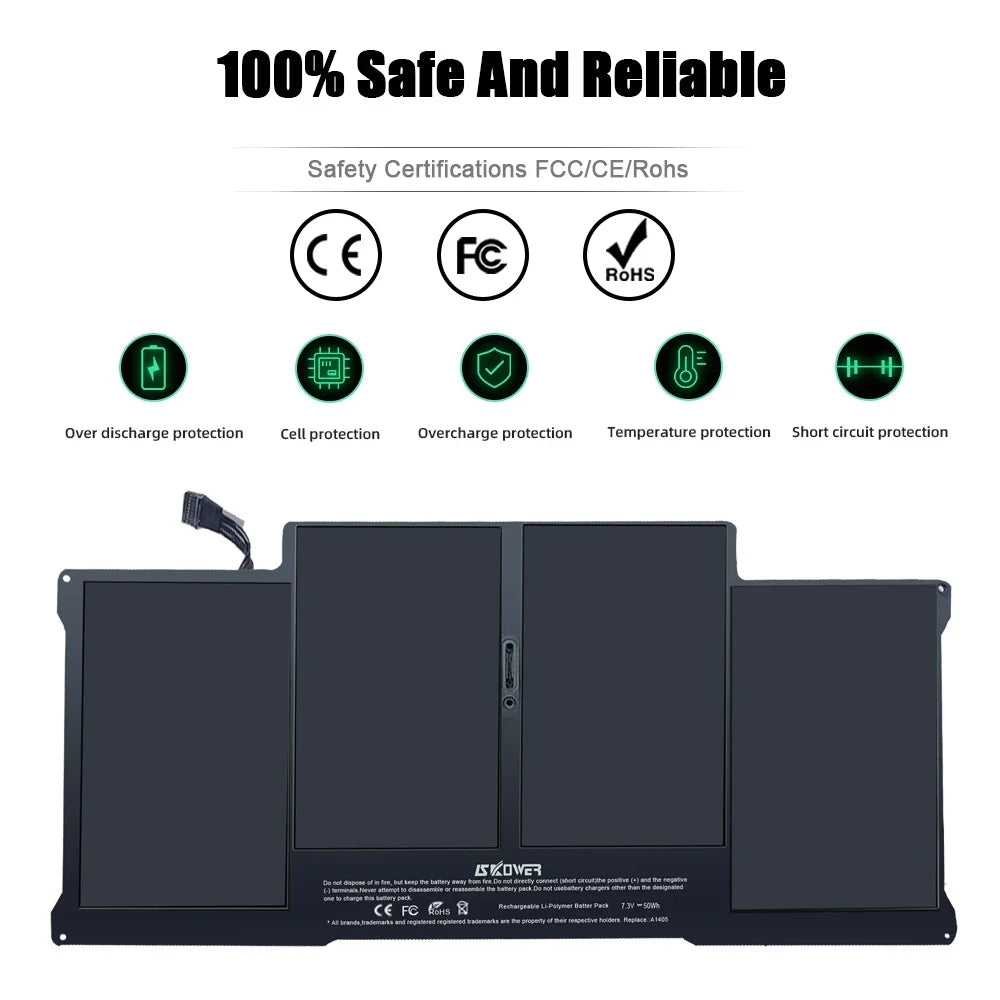 SKOWER Laptop Battery For Apple Macbook Air 11 13 Inch A1466