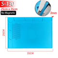 Soldering Station Mat Silicone Work Mat Heat Resistant 932 F Anti-Static Magnetic Mat for Electronic Phone Laptop Watch Repair