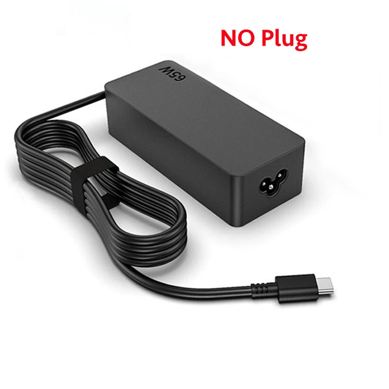 65W 20V 3.25A USB C Laptop Charger Adapter for Lenovo ThinkPad Hp Chromebook Yoga Huawei Xiaomi ASUS Type C Fast Power Supply