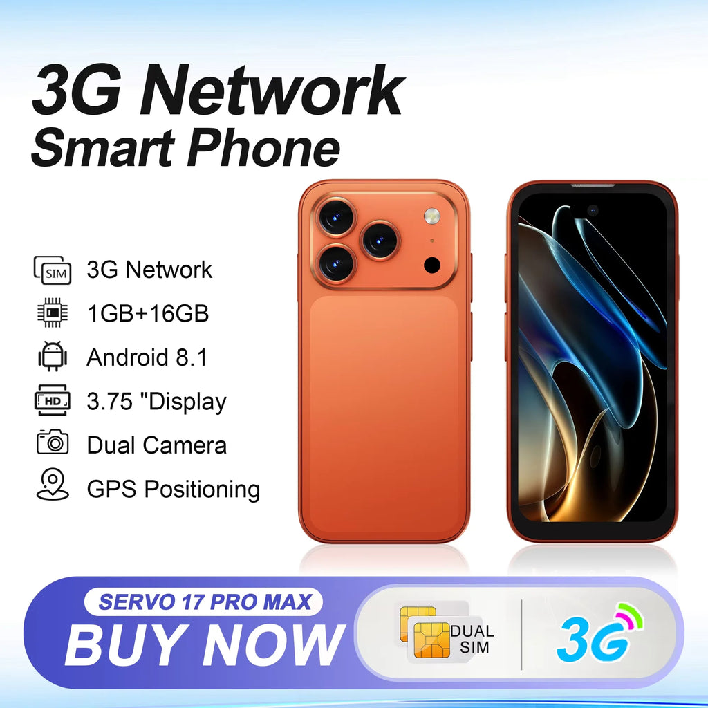 SERVO Mini Smartphone 3.75 HD Display 3G WCDMA Android Dual 