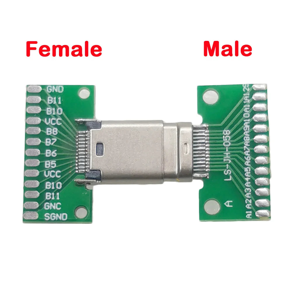 USB 3.1 Type-C Connector Male Female Type C Test PCB Board U