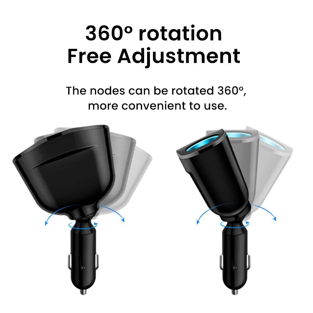 Elough 66W Super Fast Charge QC3.0 Car Charger with 2 in 1 D