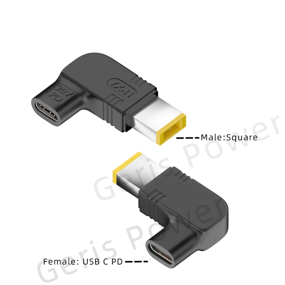 65W 90W 100W USB Type C PD to DC 4.5x3.0 7.4x5.0 4.0x1.35 5.5x2.5 5.5x1.7 3.0x1.1mm Laptop Charger Converter for Lenovo Asus Hp