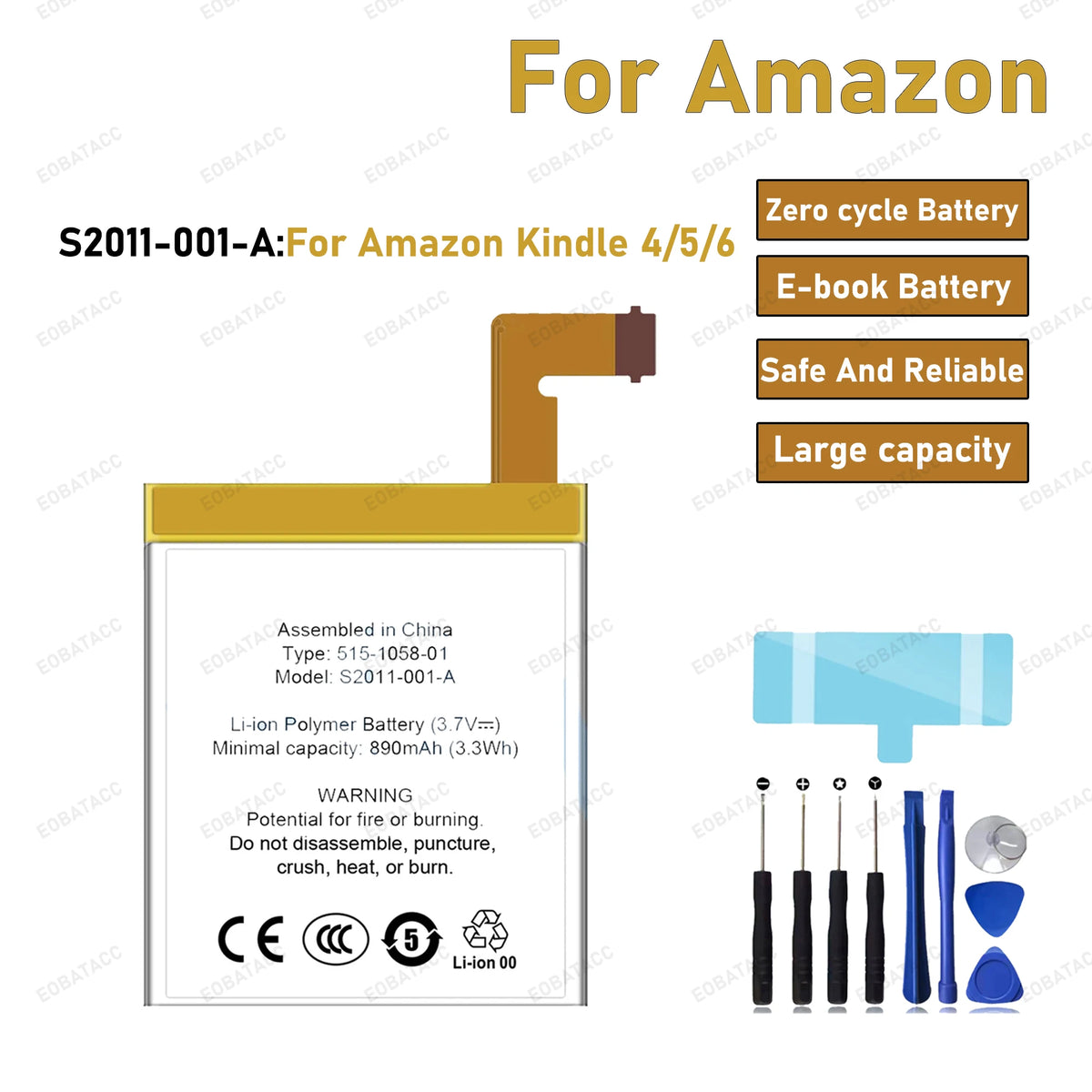 2026 Years 100% Original Battery For Amazon Kindle 3 Kindle 