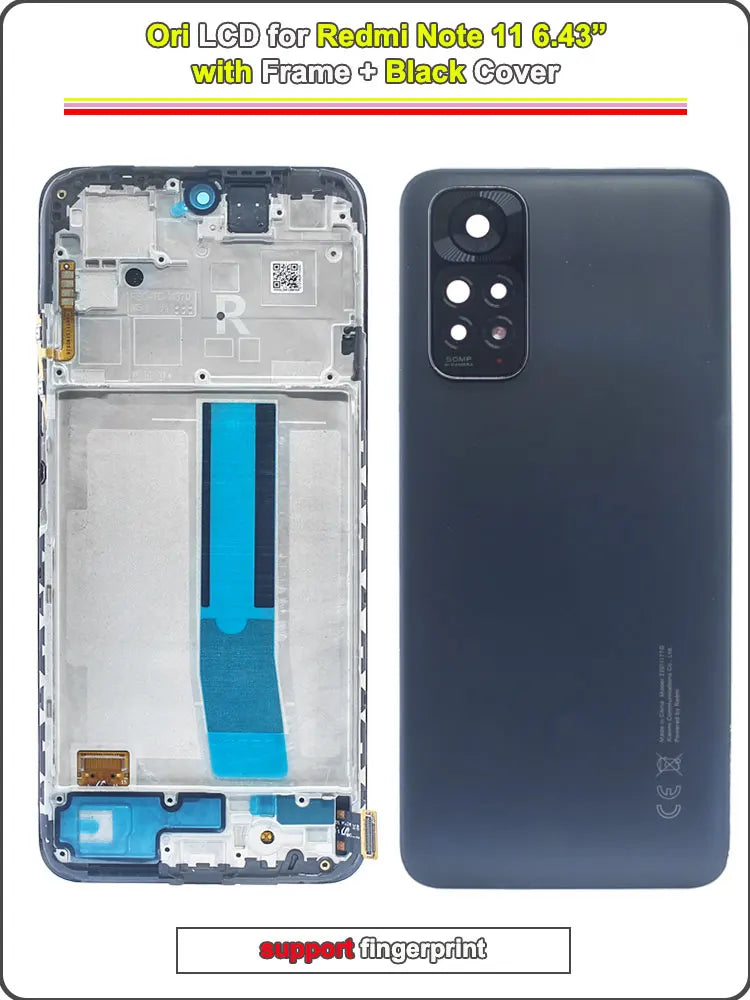 Super AMOLED LCD for Redmi Note 11 4G LCD Display Touch Screen Digitizer Replacement for Redmi Note 11 Phone 2201117TY 2201117TG
