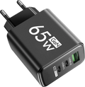 GaN Type C PD Charger 3 Ports USB Fast Charging Cellphone Adapter Quick Charger 3.0 For iPhone 15 14 Xiaomi Samsung Huawei