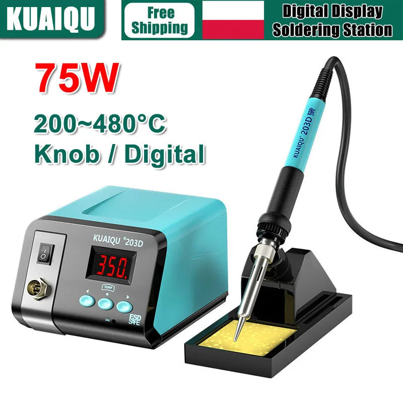 KUAIQU Digital/Knob Display Soldering Station 75W Adjustable