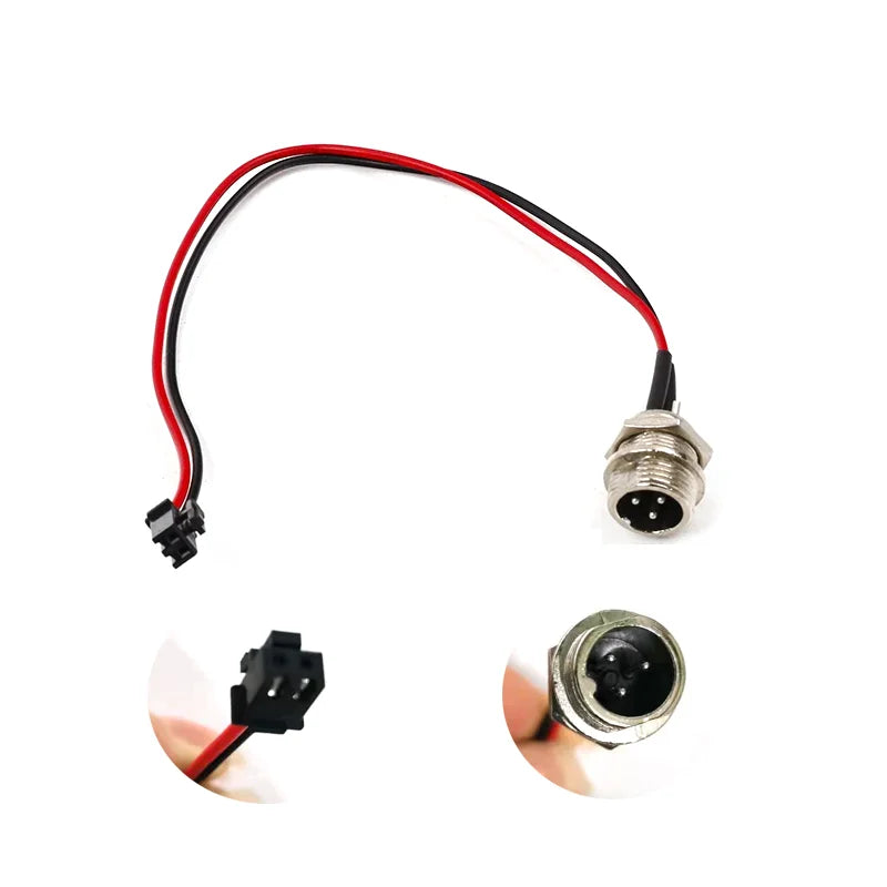 Balancing Scooter Hoverboard 3 Pin 3 Pole Connector 2 Wire C