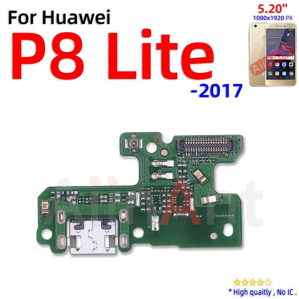 Aiinant Dock USB Charger Connector Mic Charging Port Board Flex Cable For Huawei P8 P9 P10 Lite Plus 2016 2017 Phone Parts