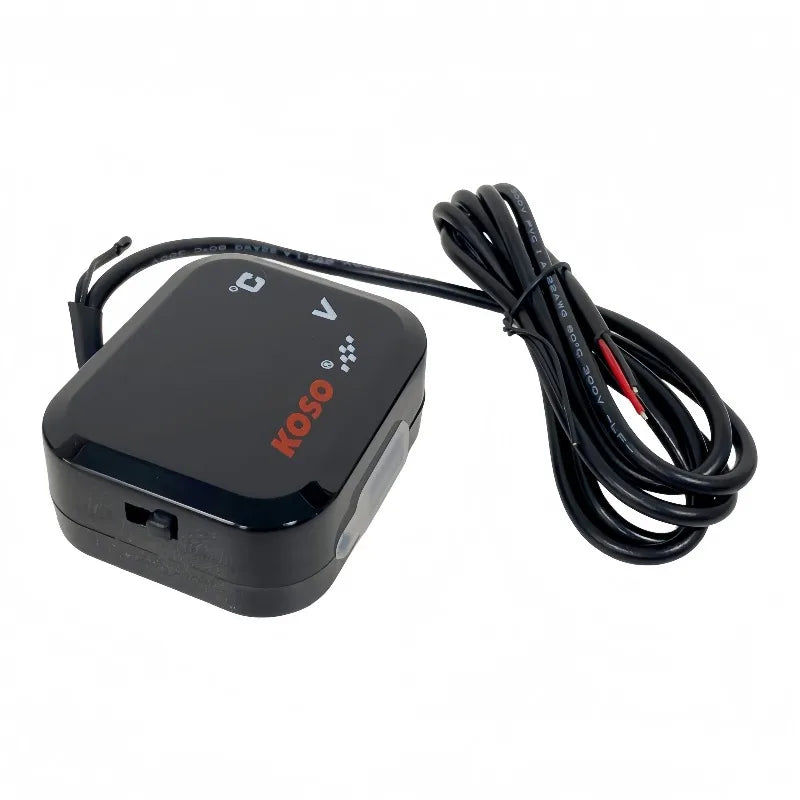 KOSO Water Temp Meter Voltmeter Gauge Motorcycle Phone USB C