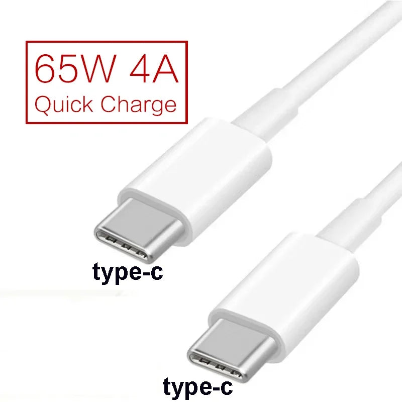 USB Type C To USB C 65W PD Quick Charging Cable QC4.0 Type C