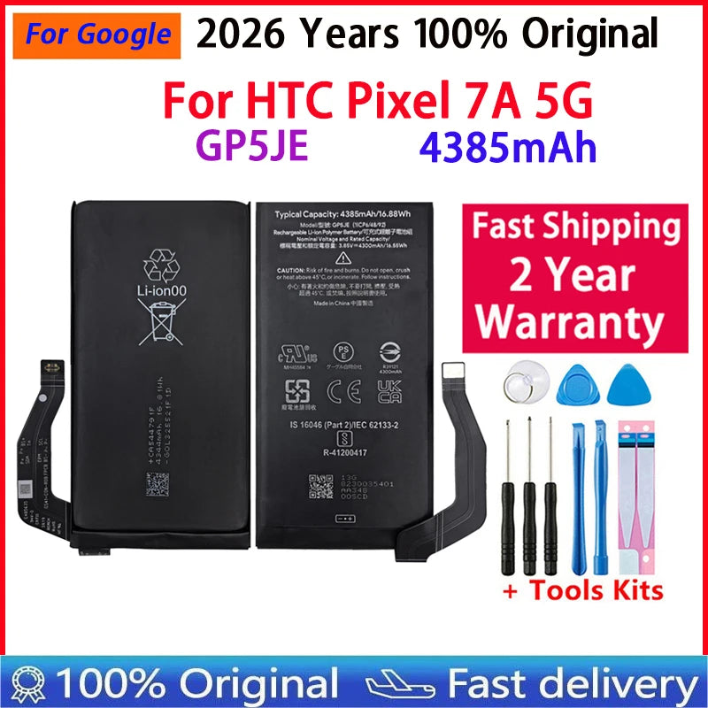 2026 Years New 4385mAh GP5JE Battery For HTC Pixel 7A 5G Pho