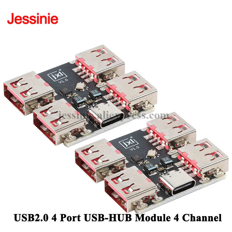 5pcs/1pc USBHUB USB 2.0 to 4 7 Channel Ways Hub PCB Module USB2.0 Splitter USB-HUB Type-C Extender Expansion Board 4 Port 40MB/S