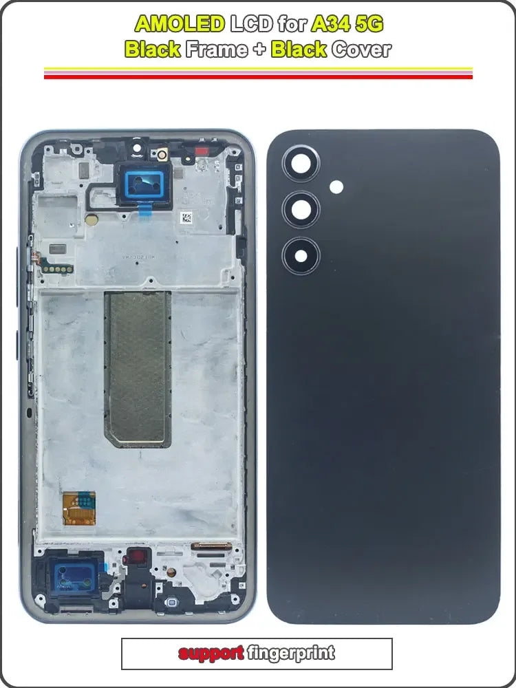 New Replacement for Samsung Galaxy A34 5G LCD Display Suitable for A34 5G A346E A346B A346M Mobile Phone LCD Screen Touch Screen