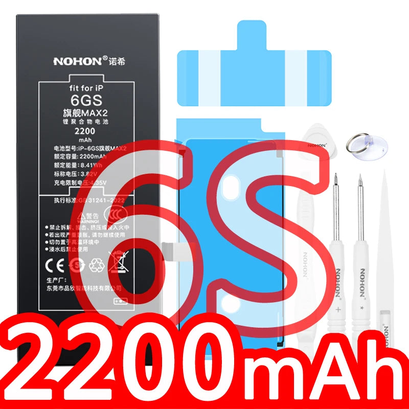 NOHON High Capacity Phone Battery for iPhone 13 13Pro 12 Pro 11 X XR XS 12Mini 13PM 15Pro MAX 14 SE SE2 SE3 Replacement Bateria