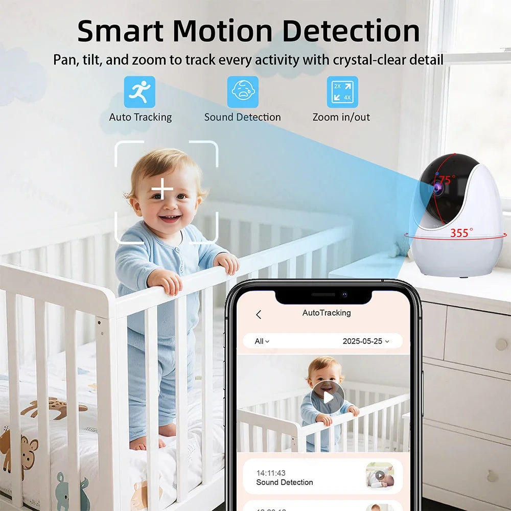 WiFi 1080P Baby Monitor 4.3 Display+App Dual Control Nanny N
