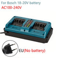 For Bosch Dual-Port Replacement Charger For Bosch 18V 20V Li-ion Battery Fast Charger EU/US/UK/AU/Plug Charging Tool