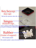 Single Keyboard Key hinge Rubber For Asus TUF Gaming FA506 FA506H FA706 FX506 FX706 FX706L FA506IC FA506ICB FA506IE keycap