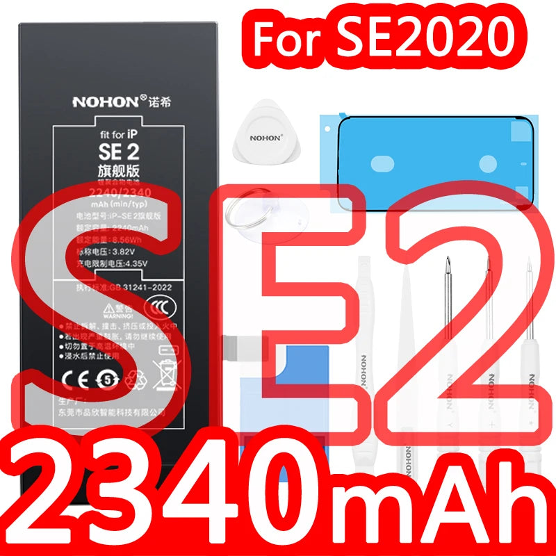 NOHON High Capacity Phone Battery for iPhone 13 13Pro 12 Pro 11 X XR XS 12Mini 13PM 15Pro MAX 14 SE SE2 SE3 Replacement Bateria