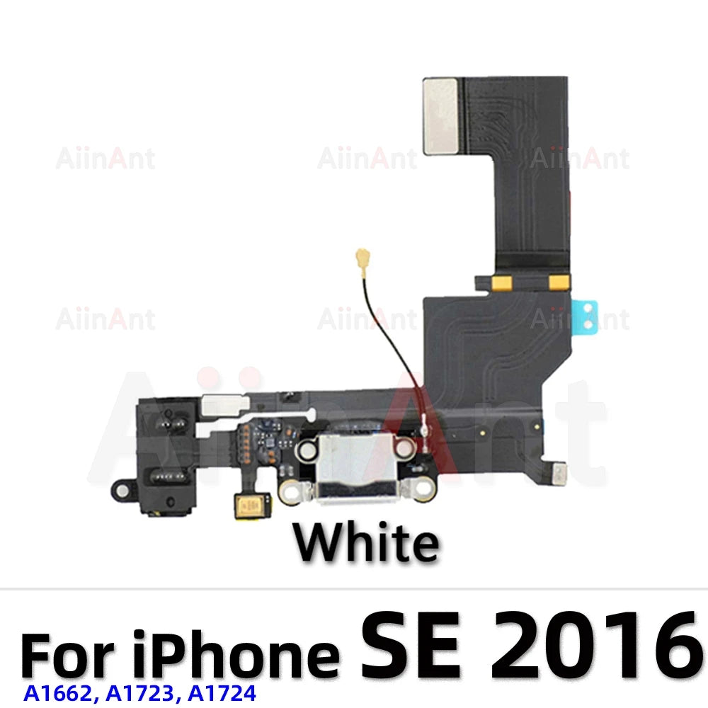 AiinAnt Dock USB Mic Board Charger Connector Fast Charging Port Flex Cable For iPhone 5s 6 6s Plus SE 2 3 2020 2022 Phone Parts