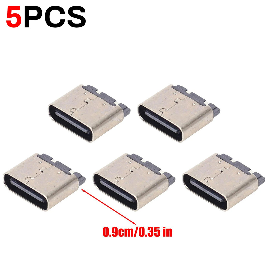 10/5Pcs Type-C 2P Welding USB-C Phone Charging Socket Easy Test Female Socket DIY Quick Charging USB-C Connector Accessories
