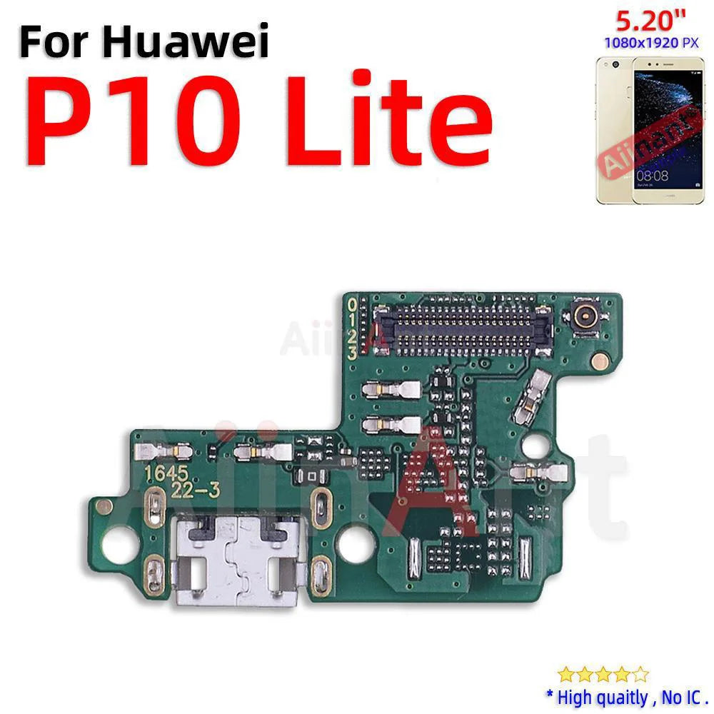 Aiinant Dock USB Charger Connector Mic Charging Port Board Flex Cable For Huawei P8 P9 P10 Lite Plus 2016 2017 Phone Parts