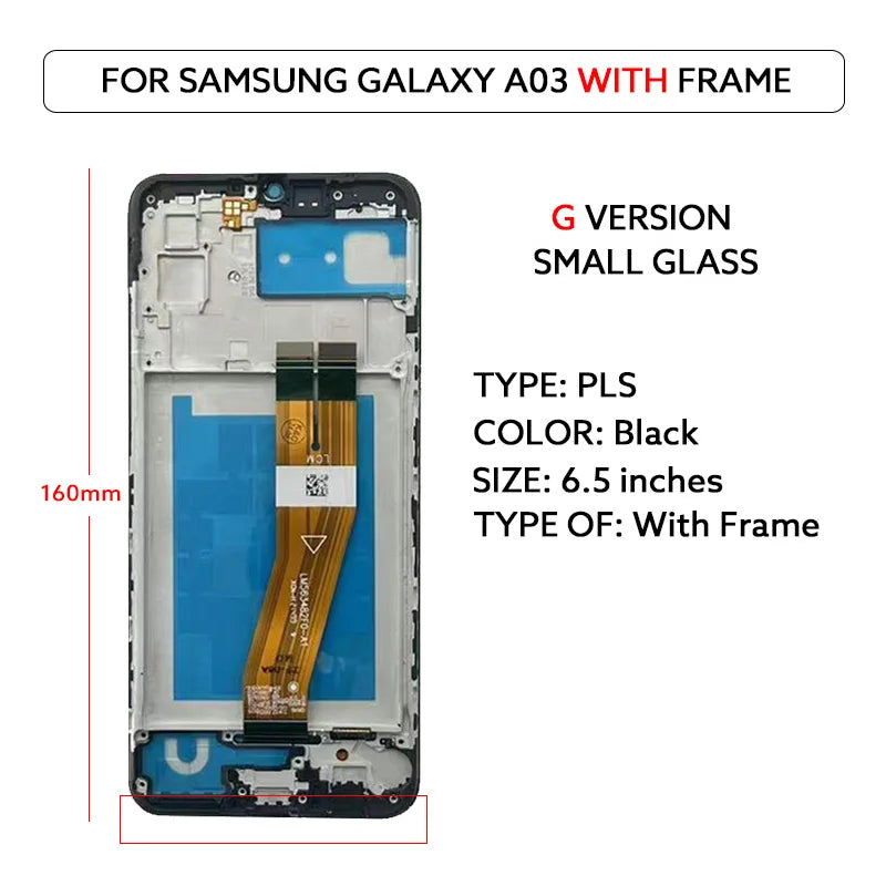 6.5 LCD Display For Samsung A03 A035 Touch Screen Digitizer Assembly A035F A035M A035G LCD Screen Display Repair Parts Replace