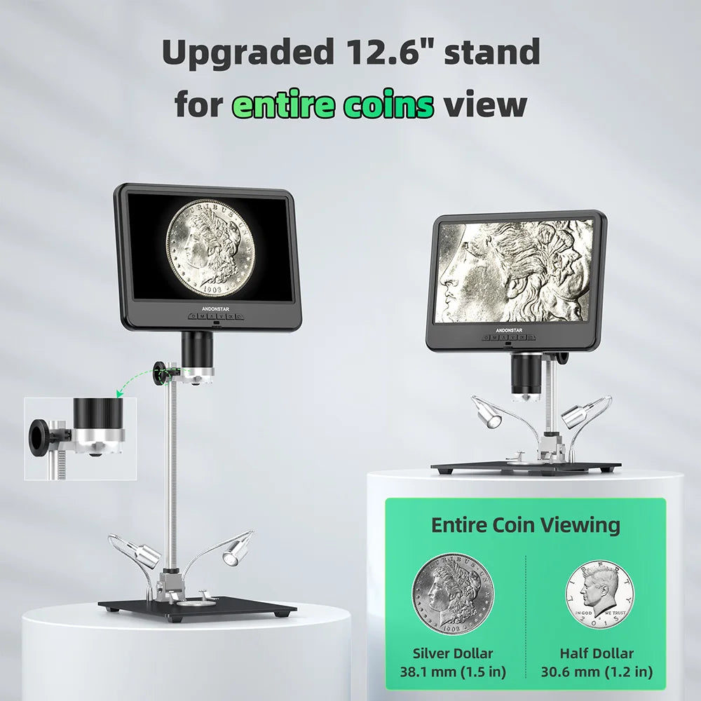 Andonstar AD210 Digital Microscope 10.1 Inch Adjustable LCD 