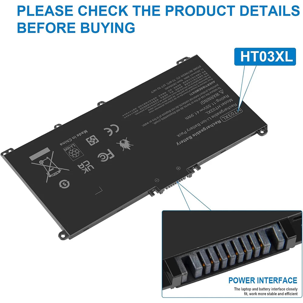 HT03XL L11119-855 Laptop Battery Replacement for HP Pavilion