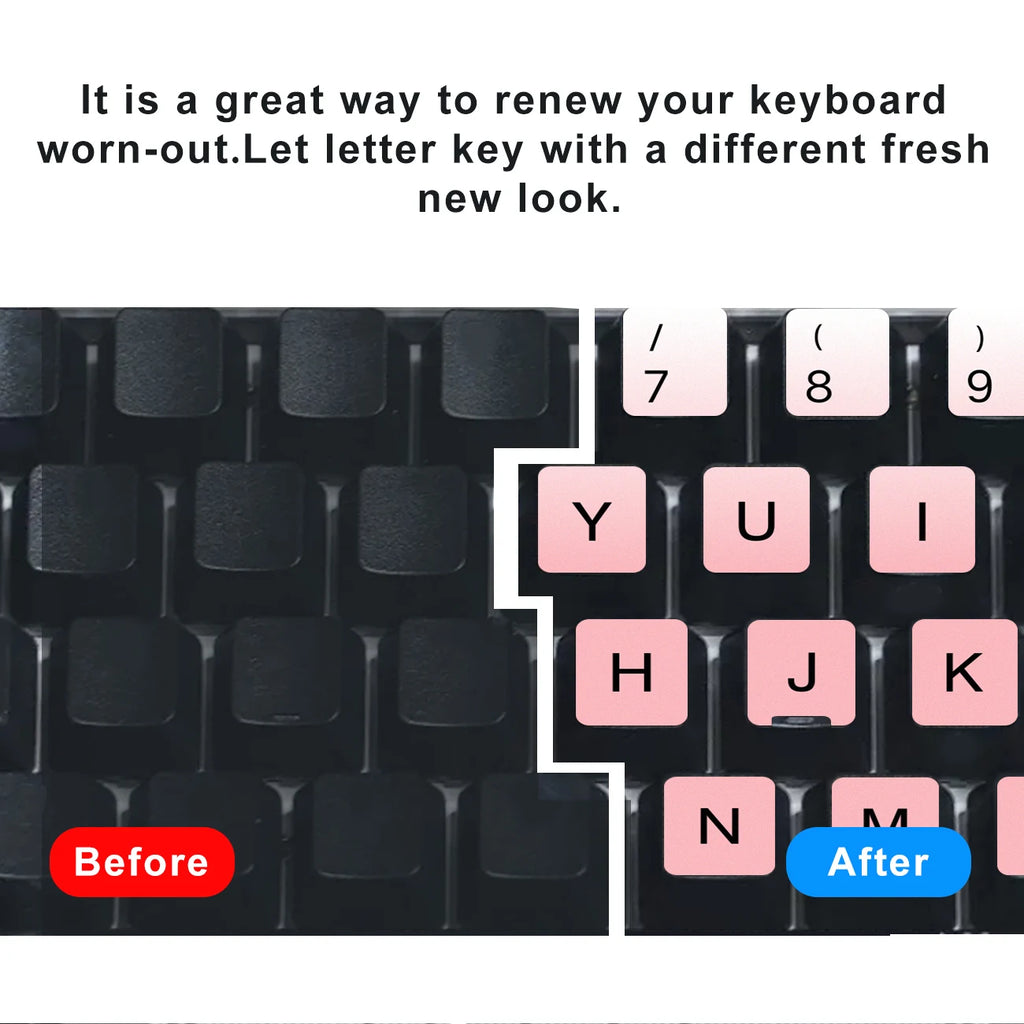 2pcs Spanish Popular Decorative Keyboard Stickers Durable Du