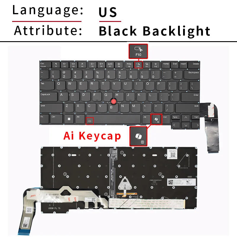 Replacement US/English Backlit Laptop Keyboard For Lenovo Th