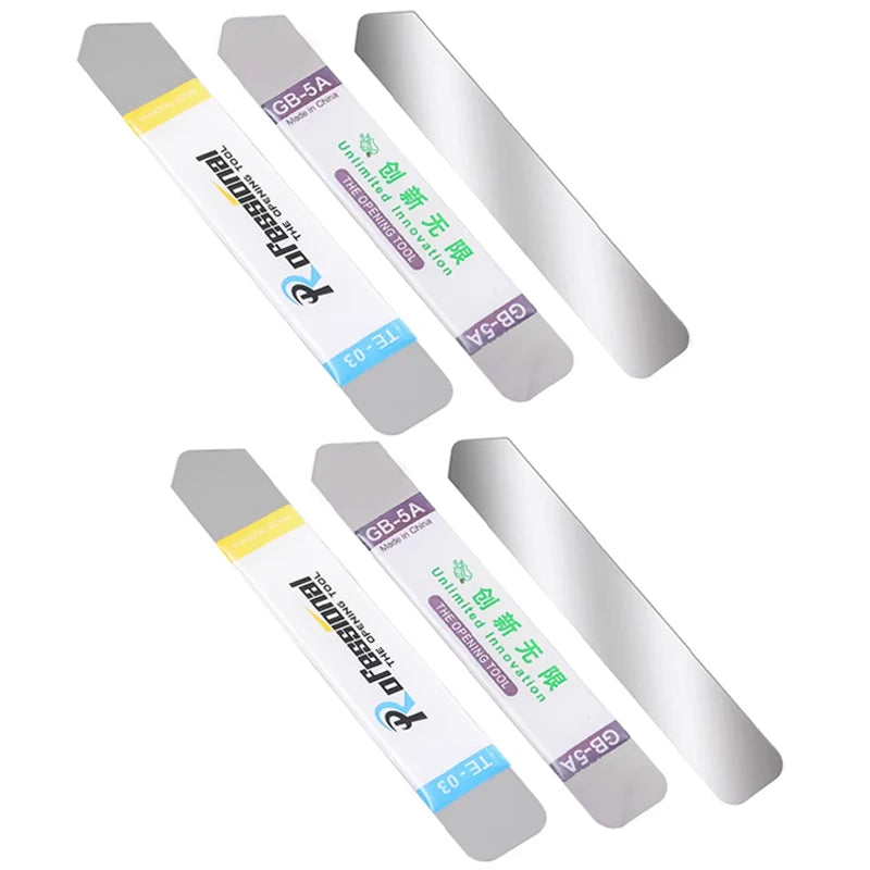 1-6Pcs Stainless Steel Blade Soft Thin Pry Spudger Cell Phone Tablet Screen Battery Opening Tools for Samsung iPhone iPad Opener