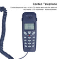 Wired landline phone FSK/DTMF caller ID display 12-digit LCD