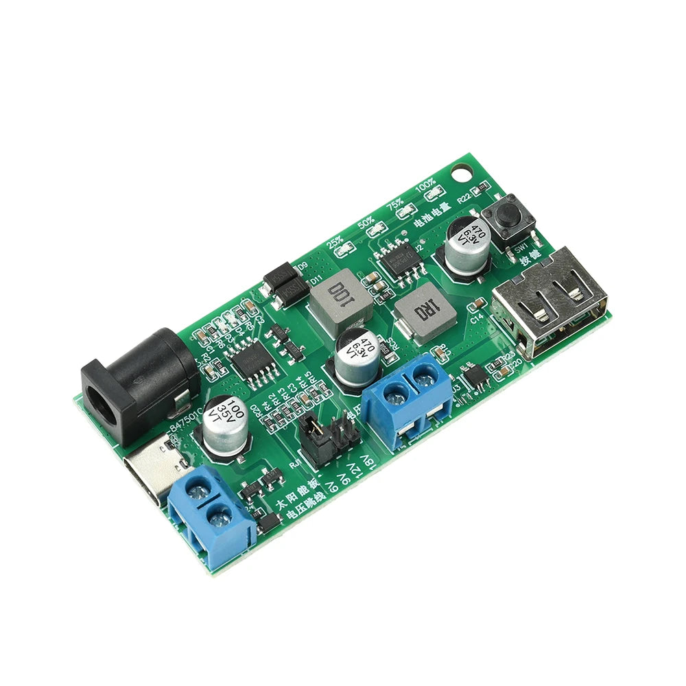 MPPT Solar Charger Control Board 5V 2.1A USB Output Anti Reverse For 3.7V Lithium Battery Solar Panel Regulator Compact Portable