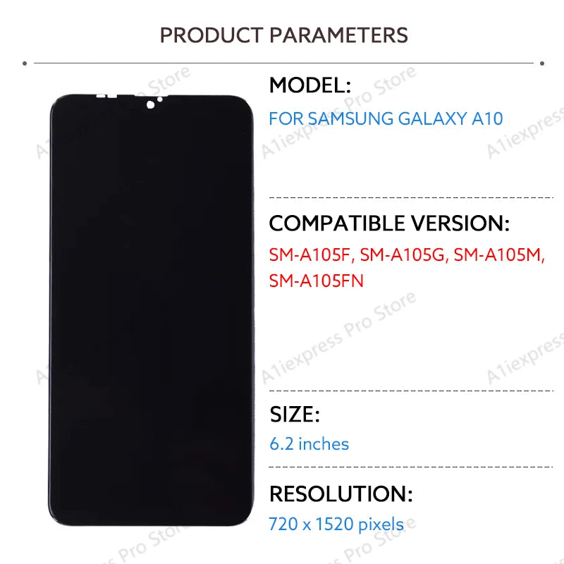 For Samsung Galaxy A10 A105 LCD Display Touch Screen Digitiz