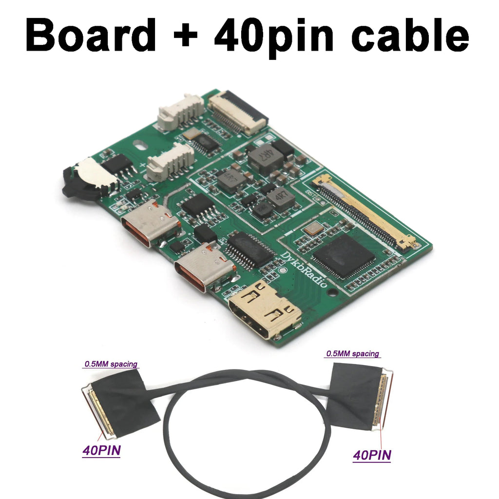 2K 4K DP To EDP Driver Board 40PIN EDP Signal Adapter Projection Board EDP Cable Portable LCD Display Screen 120HZ 60HZ 144hZ