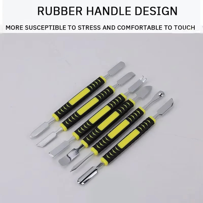 6PCS Metal Crowbar with Two Ends Universal Mobile Phone Digi