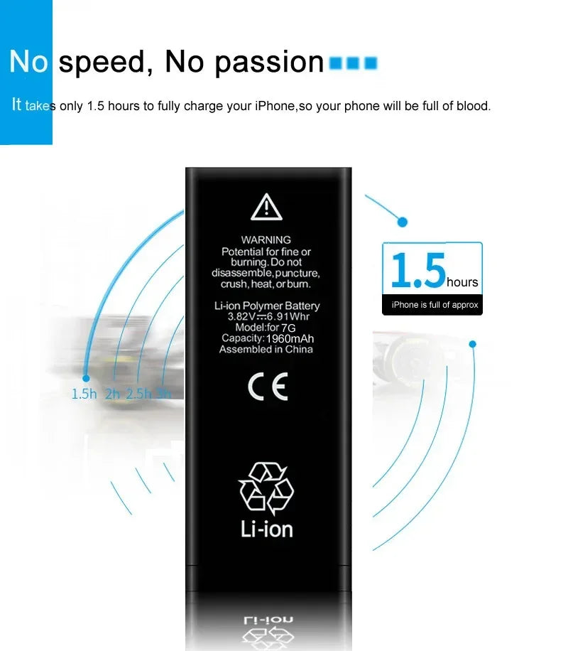 XDOU Battery For IPhone 7 7G IPhone7 IPhone7G 1960mAh Phone 