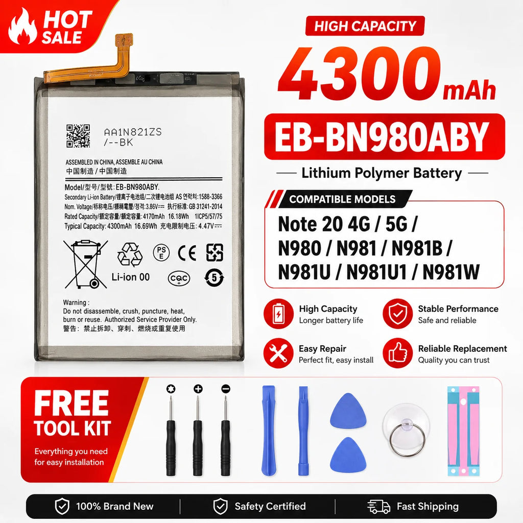 Quality Battery For Samsung S21 Ultra S21 Plus S20 FE A51 A70 A41 Note 20 Ultra A02S Phone Bateria Replacement