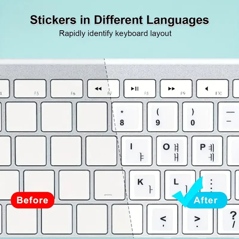 3pcs Korean Keyboard Replacement Universal Stickers for Comp
