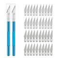 Engraving Non-Slip Metal Knife Kit + 40/10pcs 11 Blades Cutt